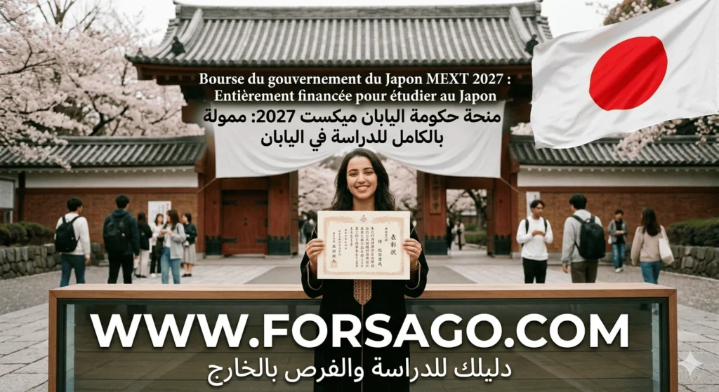Bourse du gouvernement du Japon MEXT 2027— Entièrement financée pour étudier au Japon