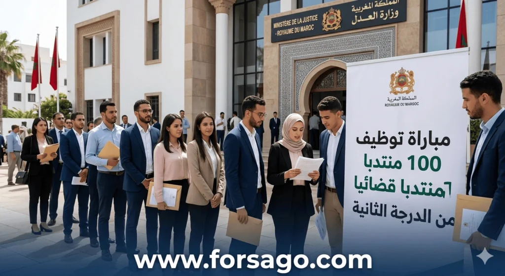 وزارة العدل مباراة توظيف 100 منتدب قضائي 2026