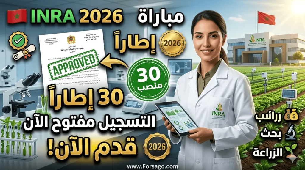 إعلان مباراة توظيف 30 إطاراً بالمعهد الوطني للبحوث الزراعية 2026