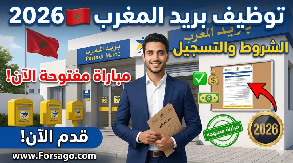 شروط وموعد مباراة بريد المغرب لعام 2026 لجميع التخصصات