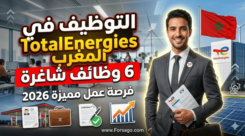 شركة TotalEnergies المغرب تعلن عن 6 وظائف شاغرة