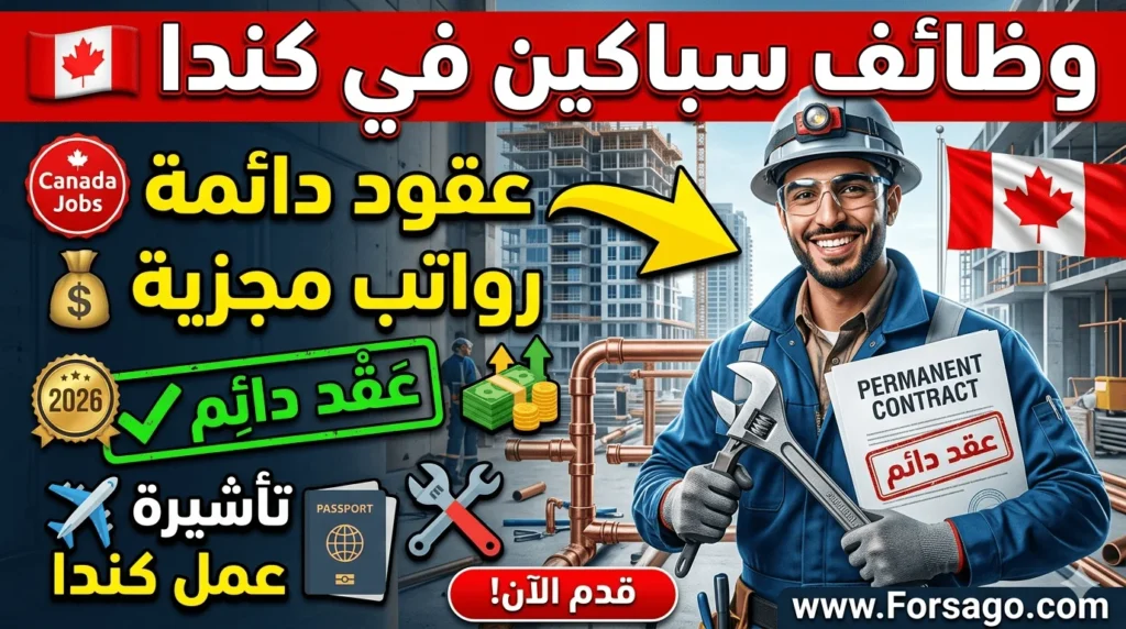فرص عمل للسباكين في كندا عقود دائمة ورواتب مجزية 2026