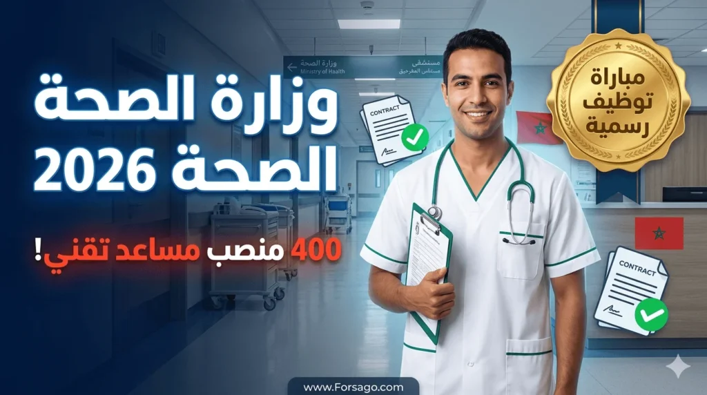 رسمياً.. مباراة توظيف 400 مساعد تقني بوزارة الصحة 2026