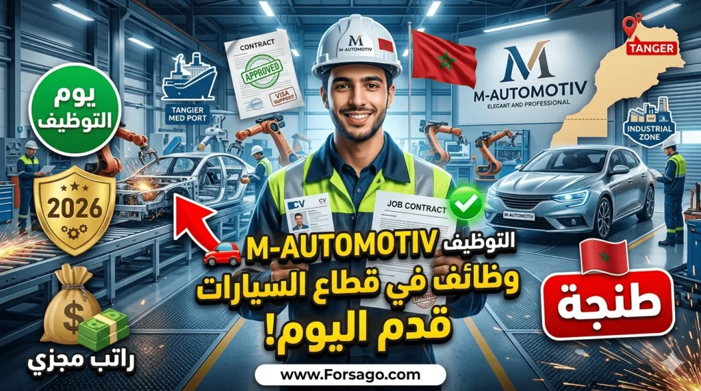 إعلان توظيف M-AUTOMOTIV تفتح أبوابها بطنجة 2026