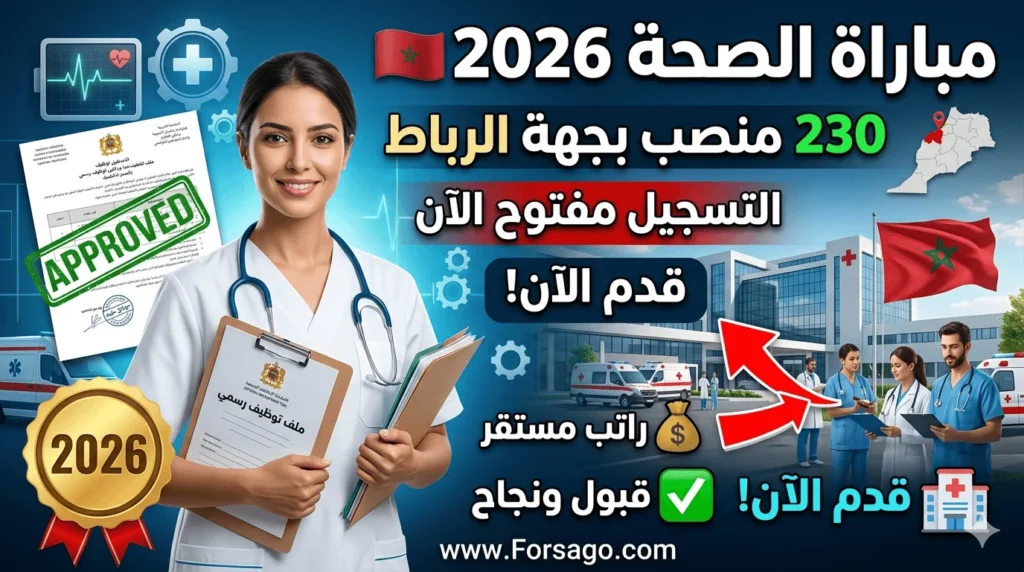 مباراة الصحة 2026: توظيف واسع بجهة الرباط (230 منصب)