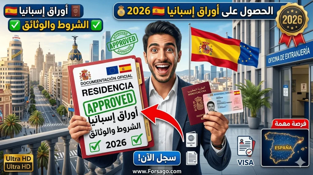 طريقة الحصول على أوراق إسبانيا 2026: الشروط والوثائق اللازمة