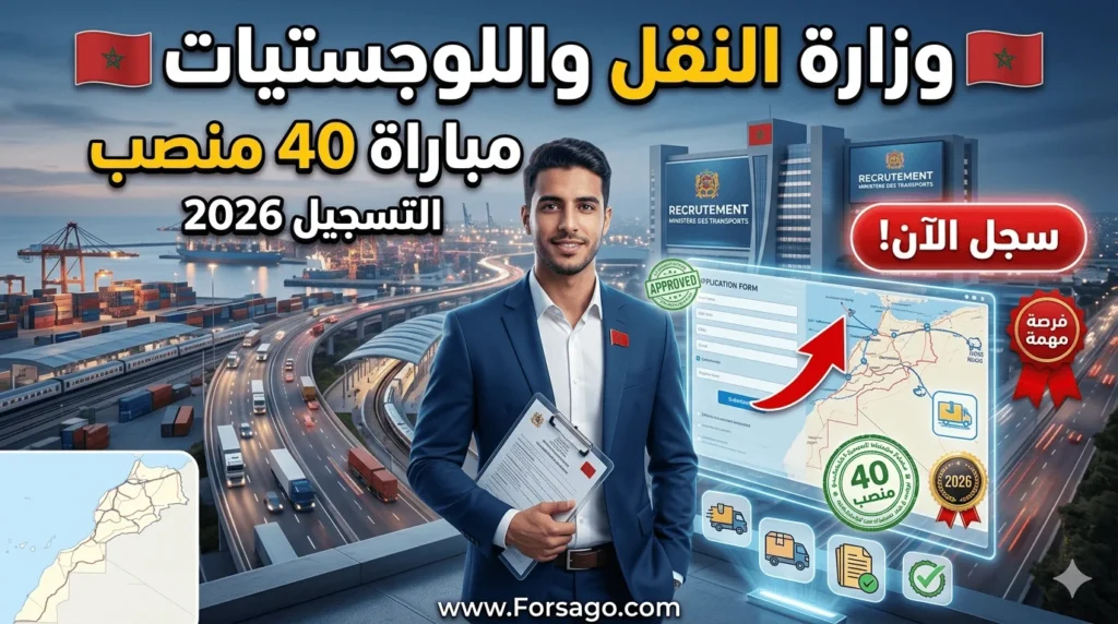 طريقة التقديم لمباراة وزارة النقل واللوجستيات 2026 (40 مركزاً)