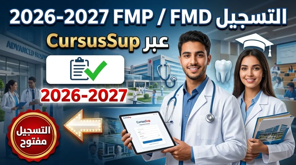 التسجيل لامتحان القبول FMP FMD 2026/2027 عبر cursussup