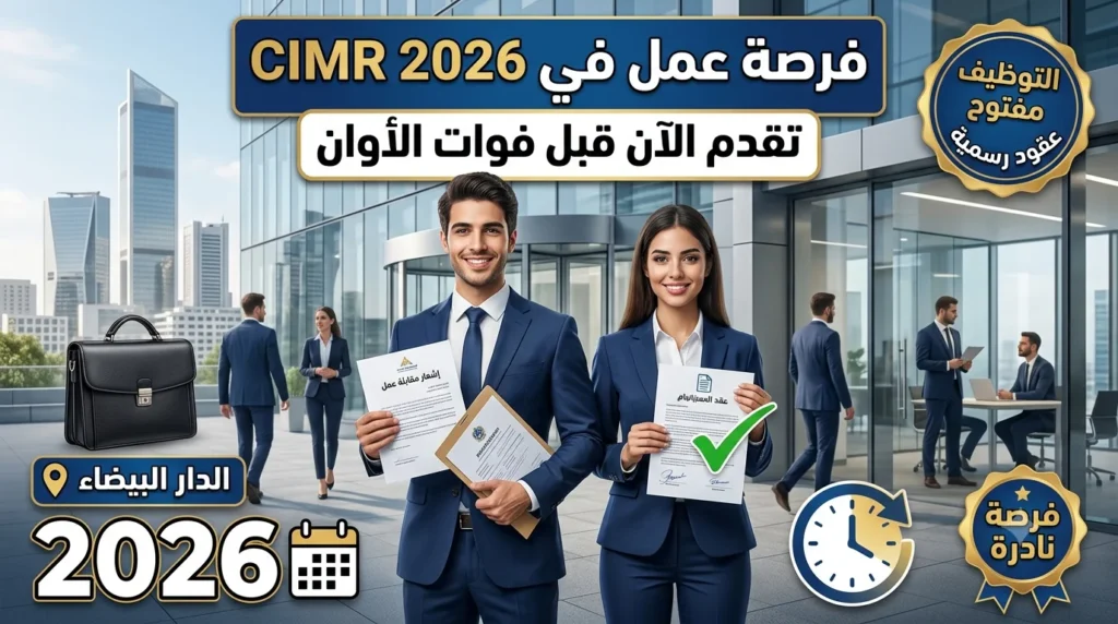 فرصة عمل نادرة في CIMR بالدار البيضاء: تقدم الآن قبل فوات الأوان 2026